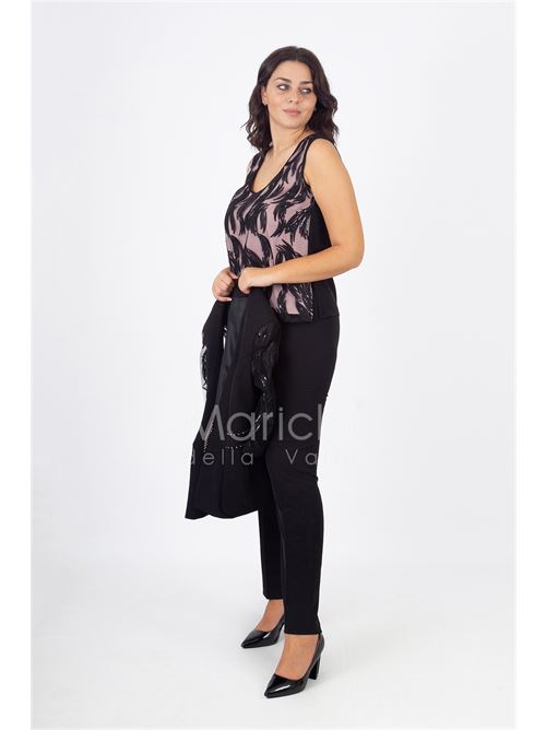 tailleur 3 pz ricamo PAOLA FORTI | PF200TPNERO